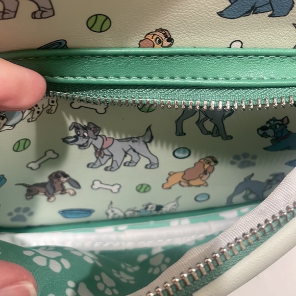 Disney Dogs Loungefly Green Backpack--BEAUTIFUL!! New without Tags--Sold out! - Picture 9 of 11